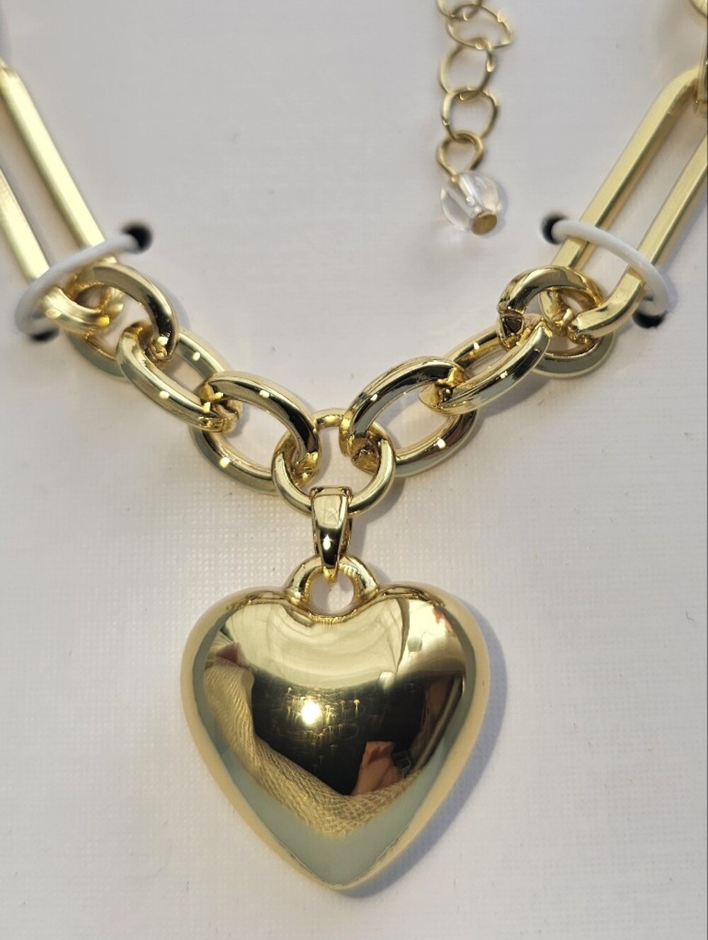 House of Harlow 1960 Gold Heart Pendant Link Bracelet New In Box - Picture 4 of 9